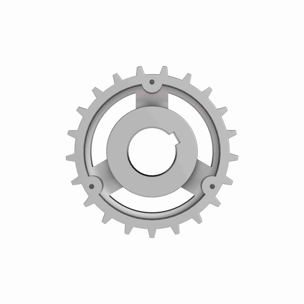 Rexnord 820 Series Solid One Piece Cast Iron Sprocket with 21 Teeth and a 1-7/16in Round Shaft-Ready Bore with Keyway & Setscrew - 401-160-44