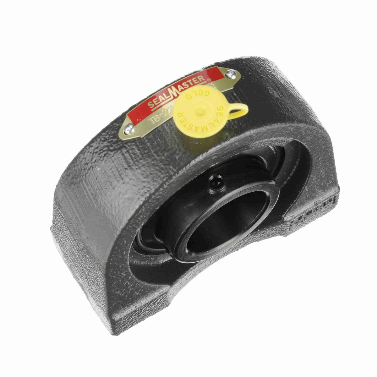 Sealmaster Mounted Cast Iron Tapped Base Pillow Block Ball Bearing - 52100 Bearing Steel, Black Oxided - Setscrew Lock - TB-22