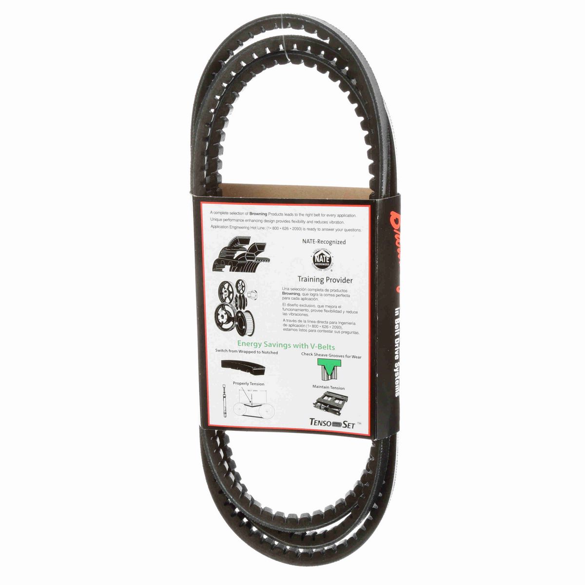 Browning EPDM Notched Belt 98% Efficient - AX92