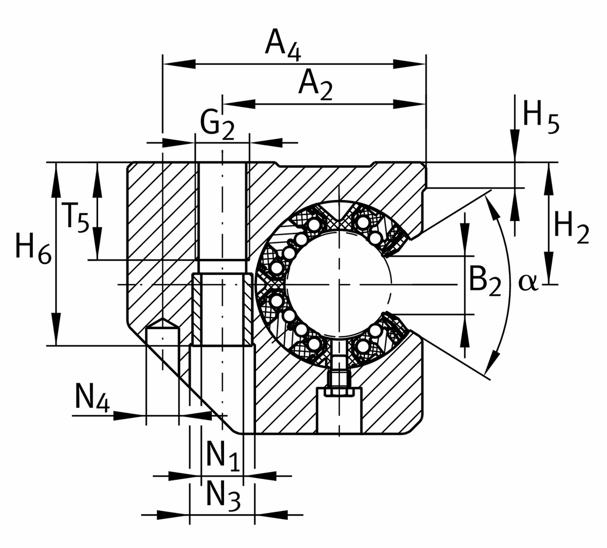 Узел с шарикоподшипником для линейного перемещения INA KGSCS30-PP-AS