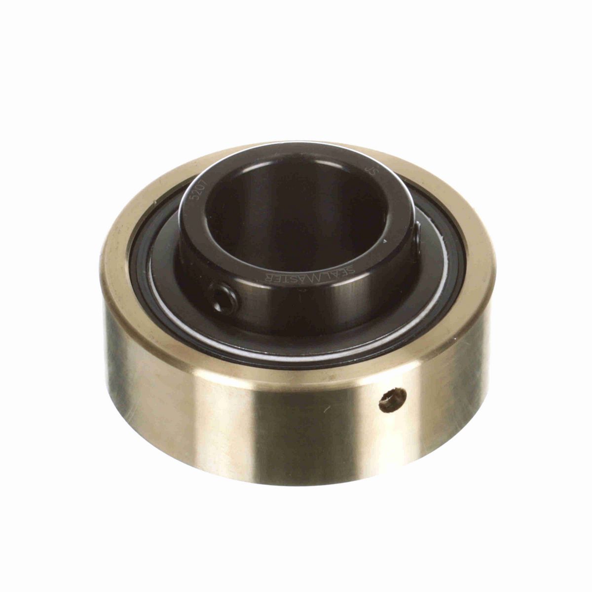 Sealmaster Mounted Insert Only Ball Bearing - 52100 Bearing Steel, Black Oxided - Setscrew Lock - AR-207