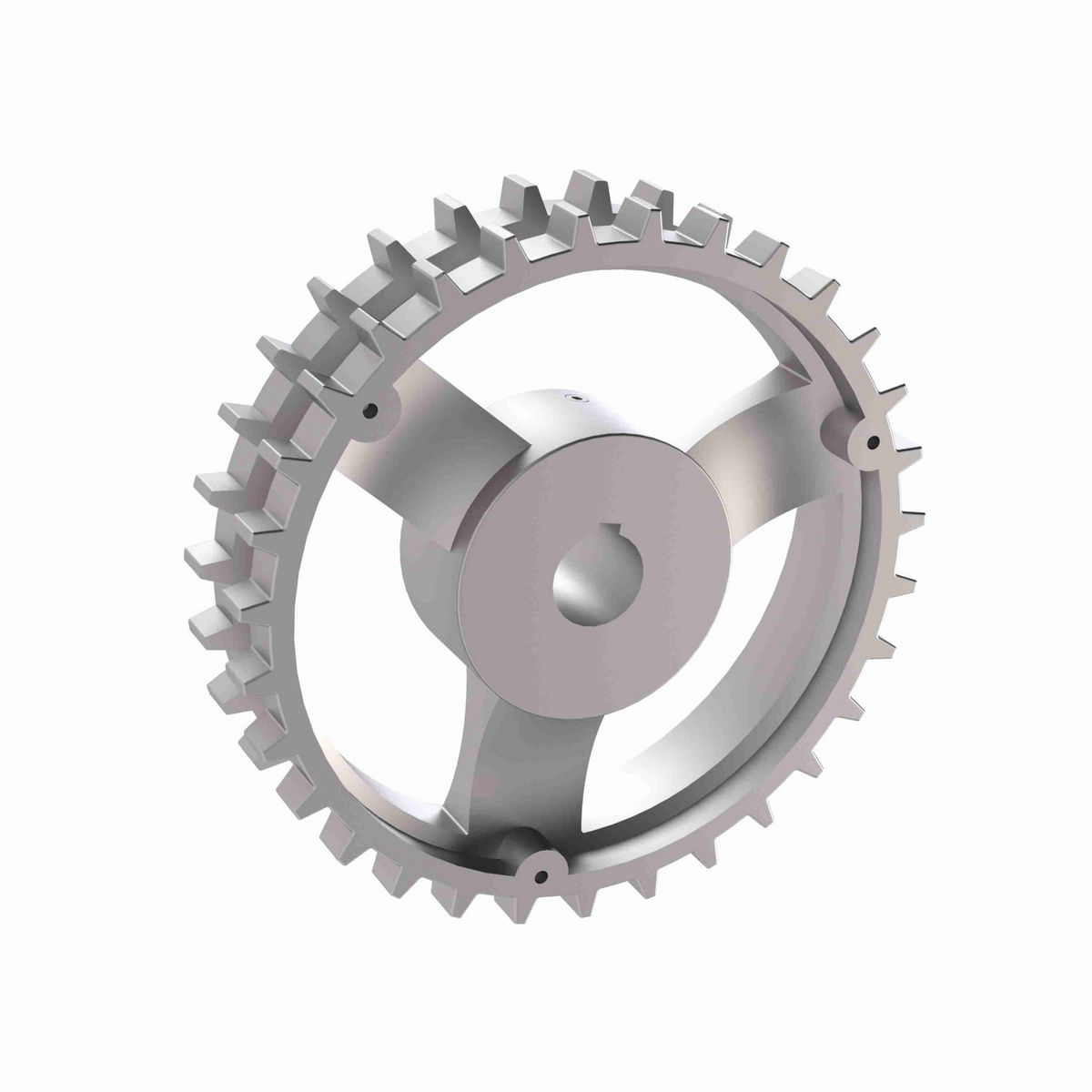 Rexnord 820 Series Solid One Piece Cast Iron Sprocket with 31 Teeth and a 1in Round Shaft-Ready Bore with Keyway & Setscrew - 401-165-4