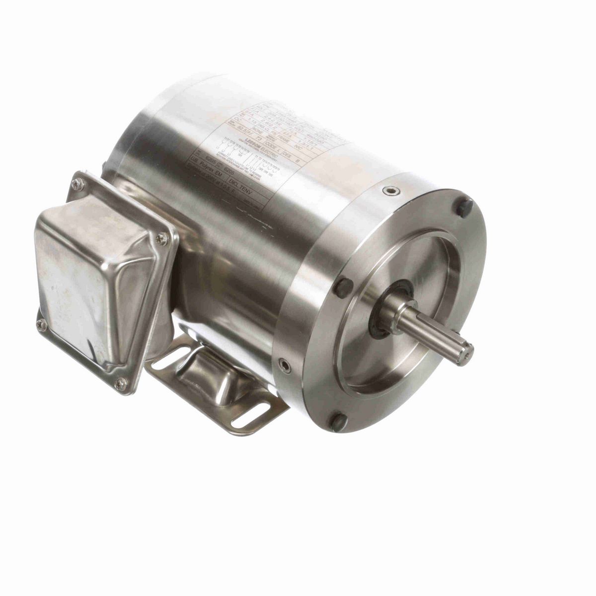 LEESON SST Duck™ General Purpose Motor, 0.75 & 0.50 HP, 3 Ph, 60 & 50 Hz, 230/460 & 190/380 V, 1800 & 1500 RPM, 56C Frame, TENV - 191207.00
