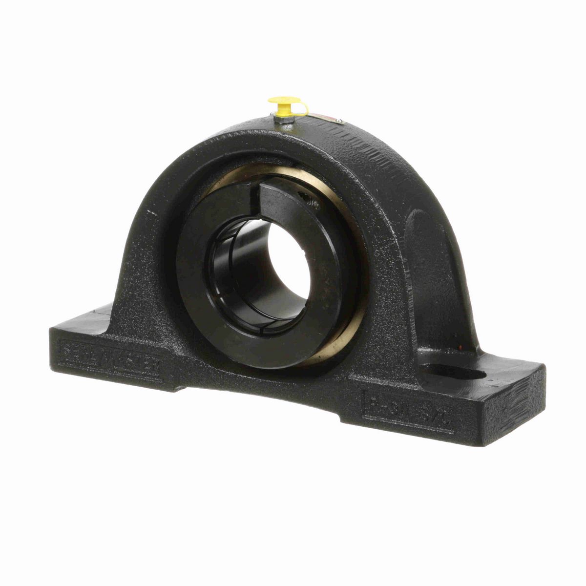 Sealmaster Mounted Cast Iron Two Bolt Pillow Block Ball Bearing - 52100 Bearing Steel, Black Oxided - Concentric Lock - EMP-39T