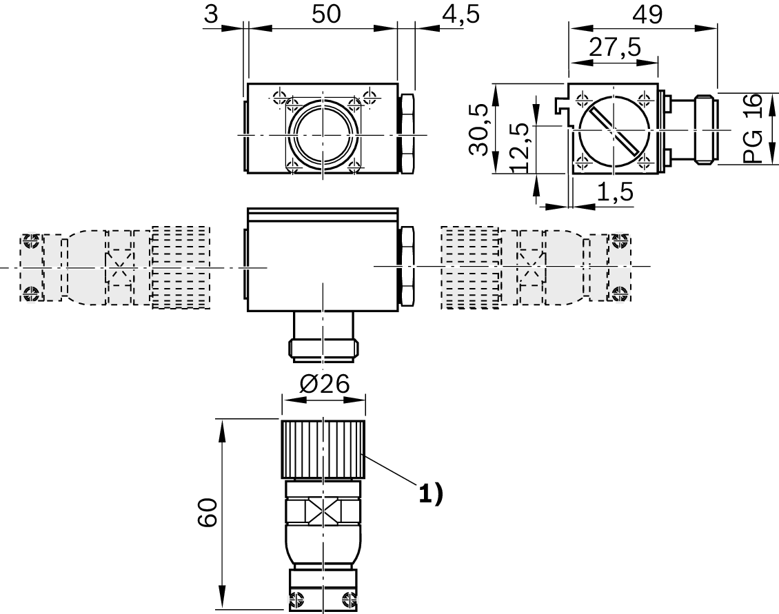 Гнездо и разъем Bosch Rexroth BG [R117500153]