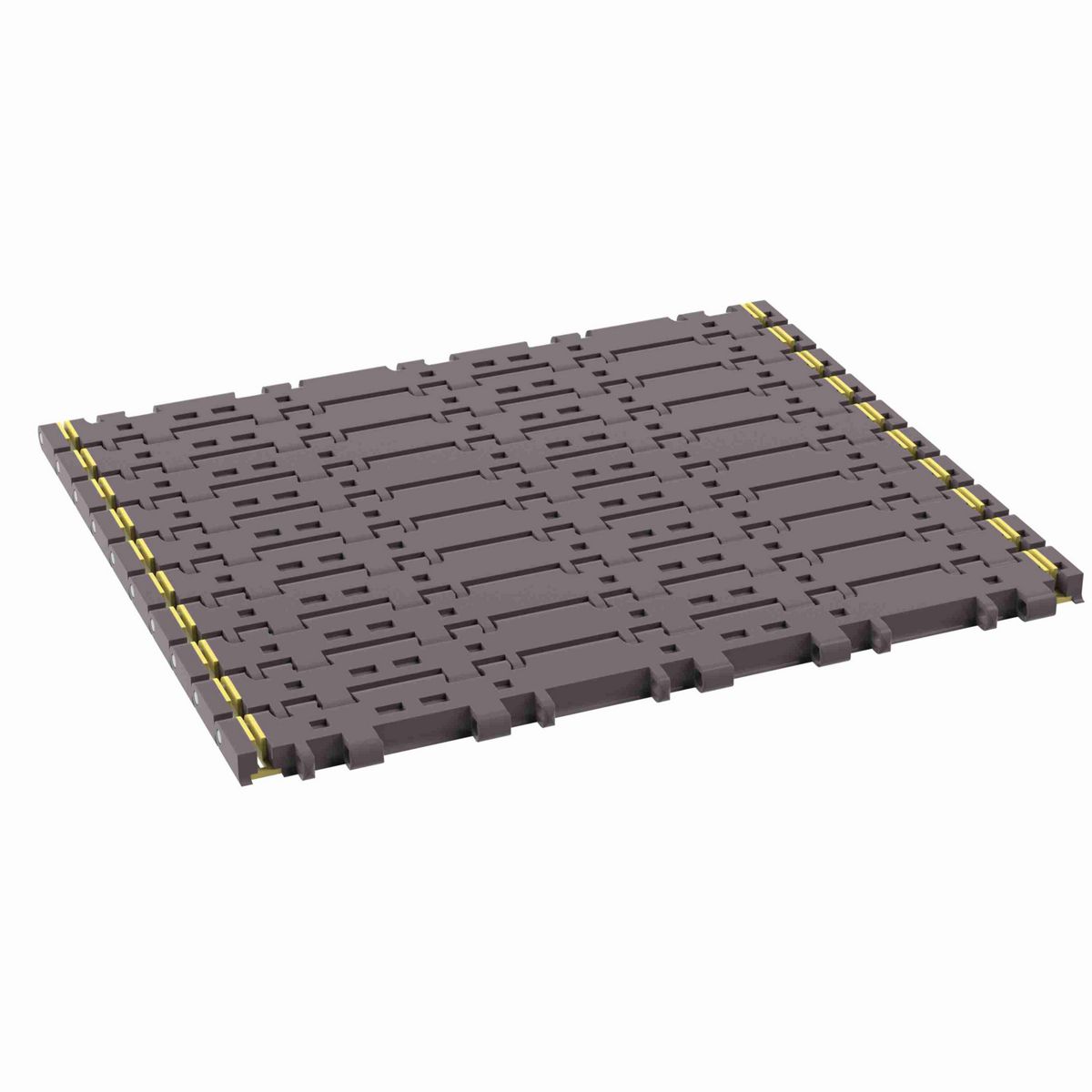 Rexnord 7956NT Side-flexing Flush Grid, Material: Brown High Performance, Width: 15in, Pitch: 1.25in - 81450291