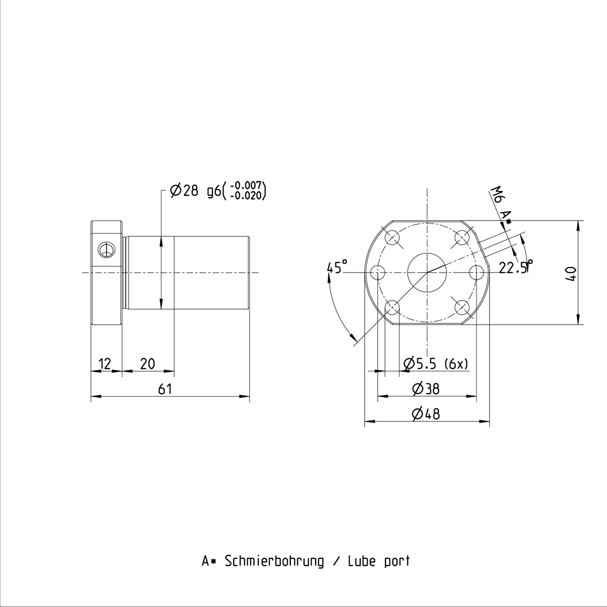 Одинарная гайка с фланцем Bosch Rexroth FEM-E-B 16X16RX3-3 [R150206063]