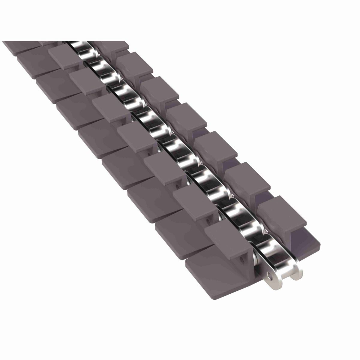 Rexnord 1873TAB Side-flexing Solid Top, Material: Brown High Performance, Width: 3.25in, Pitch: 1.5in - 81414071
