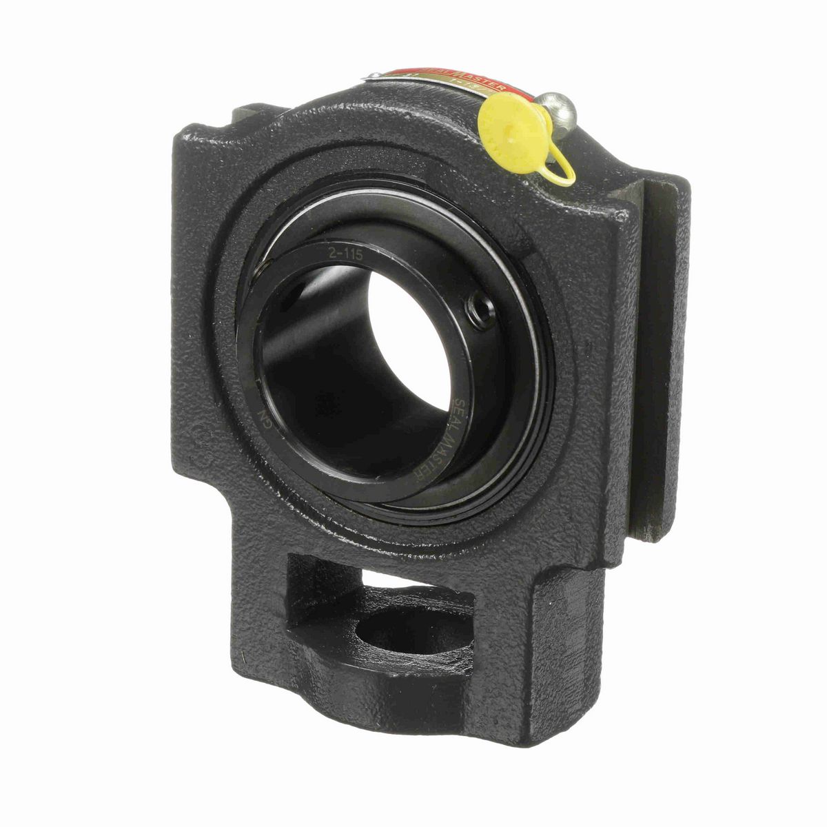 Sealmaster Mounted Cast Iron Wide Slot Take Up Ball Bearing - 52100 Bearing Steel, Black Oxided - Setscrew Lock - High Temperature - ST-31 HT