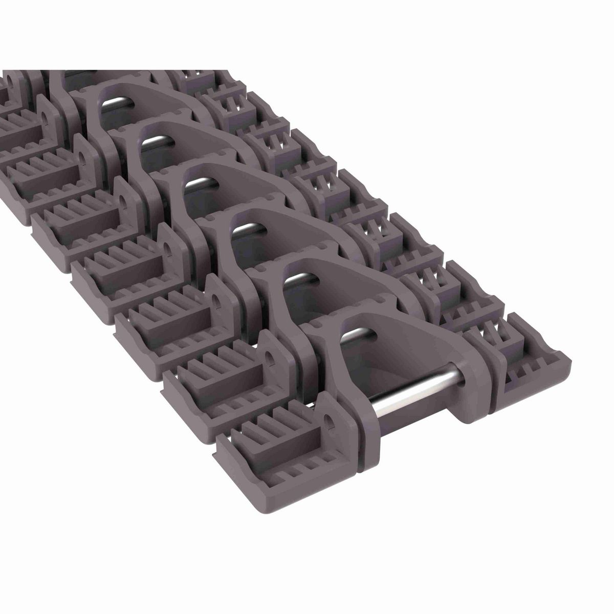 Rexnord 1040FTM Side-flexing Solid Top, Material: Brown High Performance, Width: 3.3in, Pitch: 1in - 10608553