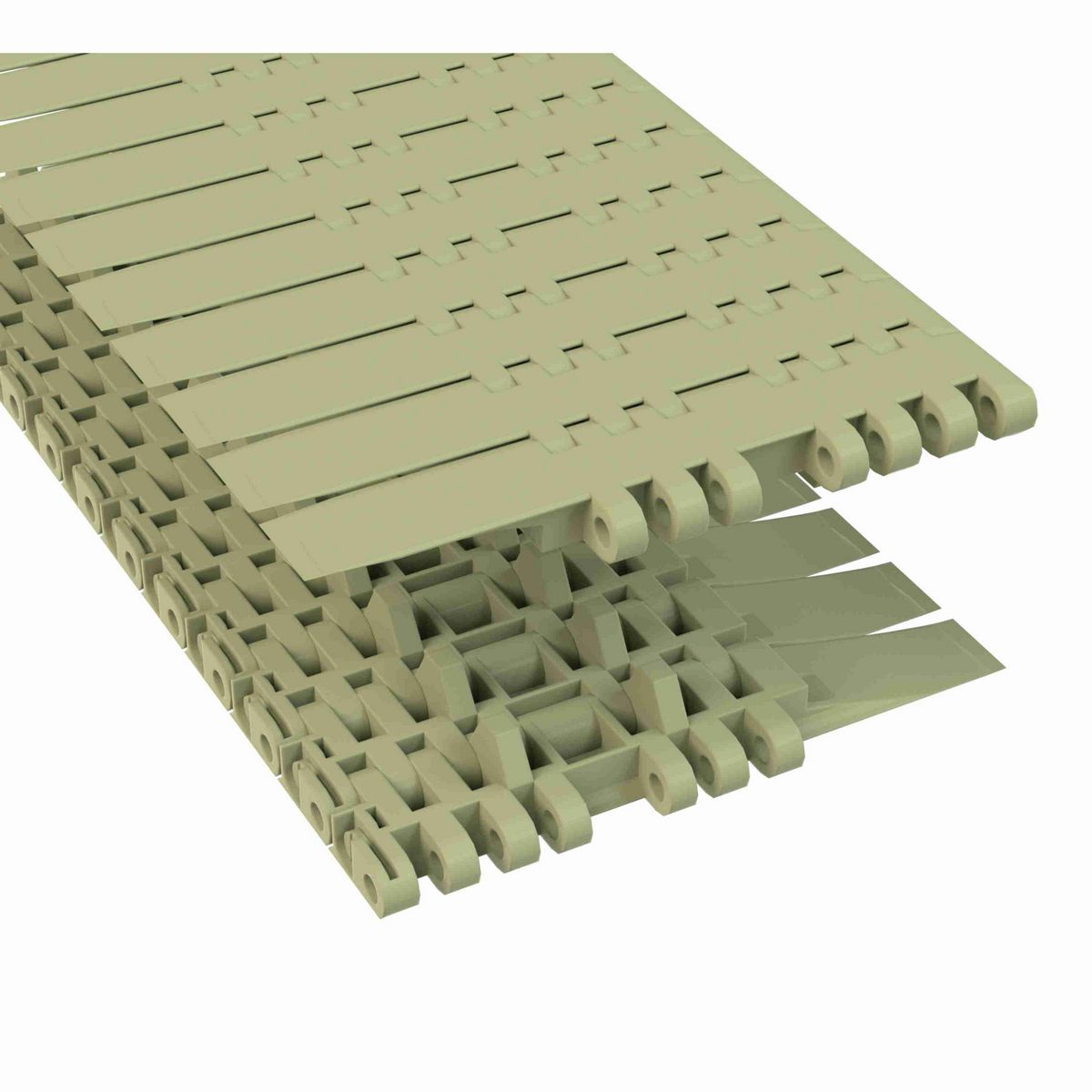 Rexnord 7705DTS Straight Running DTS®, Material: Green Abrasion Resistant Polyamide, Width: 4.5in, Pitch: 1in - 81426371