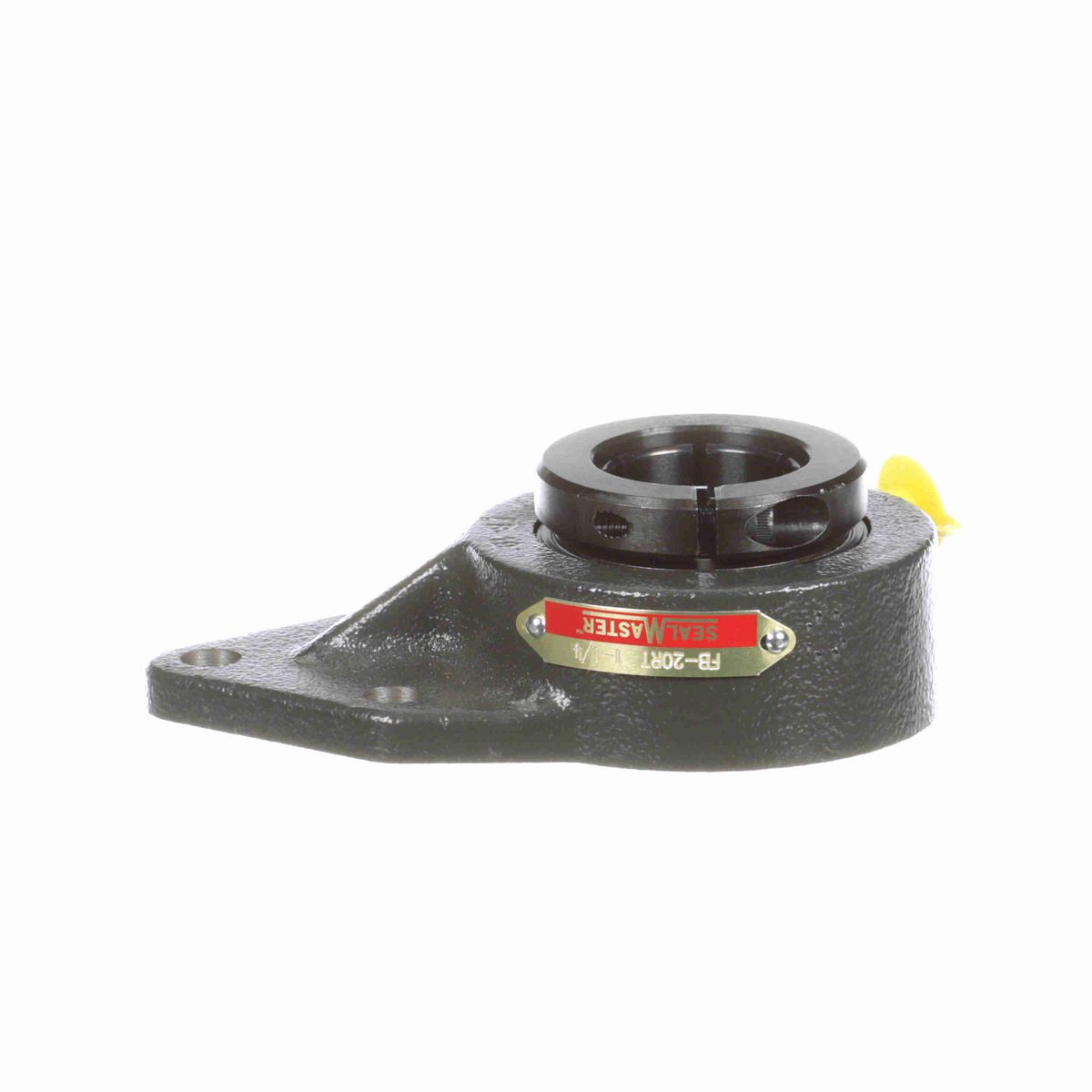 Sealmaster Mounted Cast Iron Three Bolt Flange Bracket Ball Bearing - 52100 Bearing Steel, Black Oxided - Concentric Lock - FB-20RT