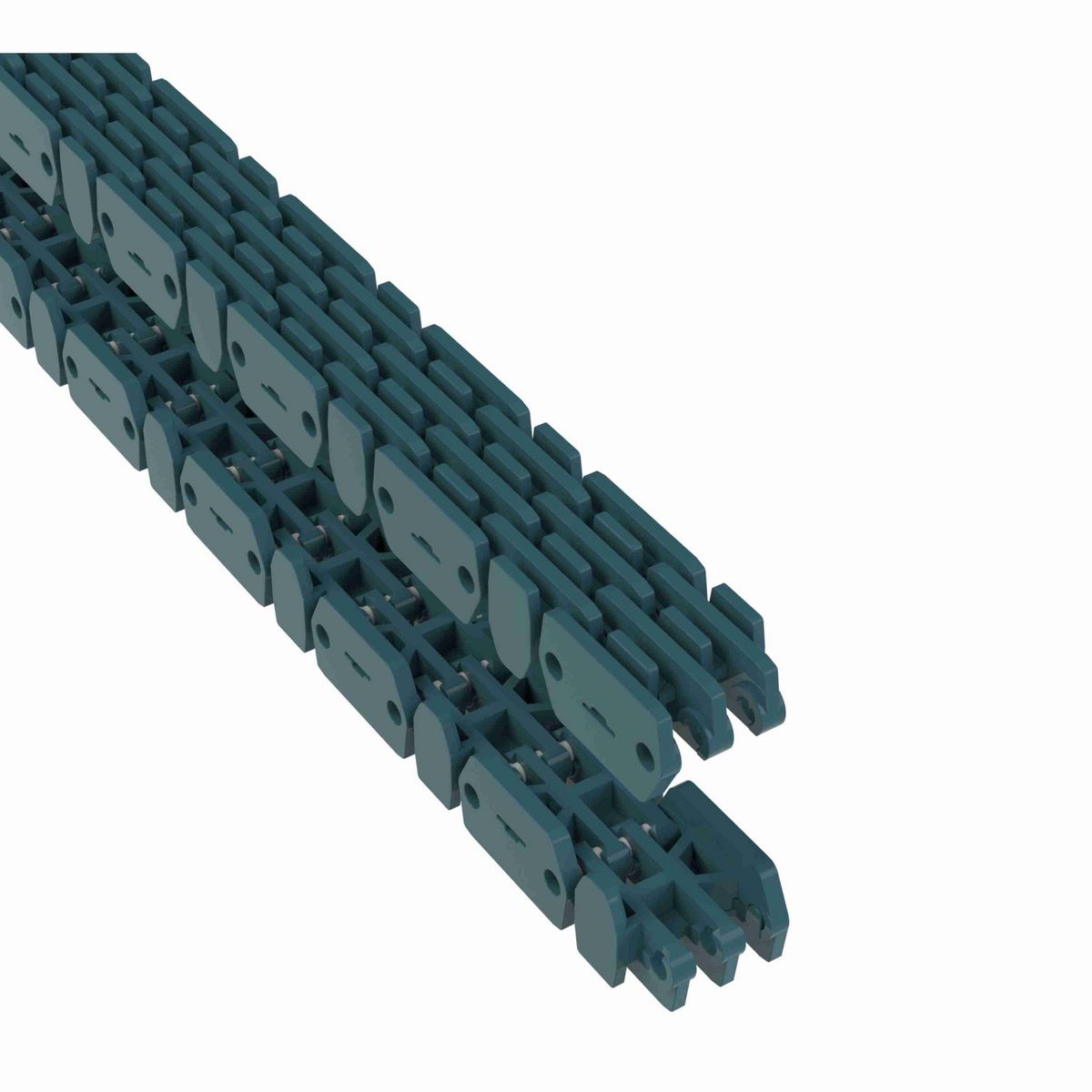 Rexnord 1000RRR Straight Running Raised Rib Rail Track, Material: Green Low Friction Acetal, Width: 28mm, Pitch: 1in - 871.00.03