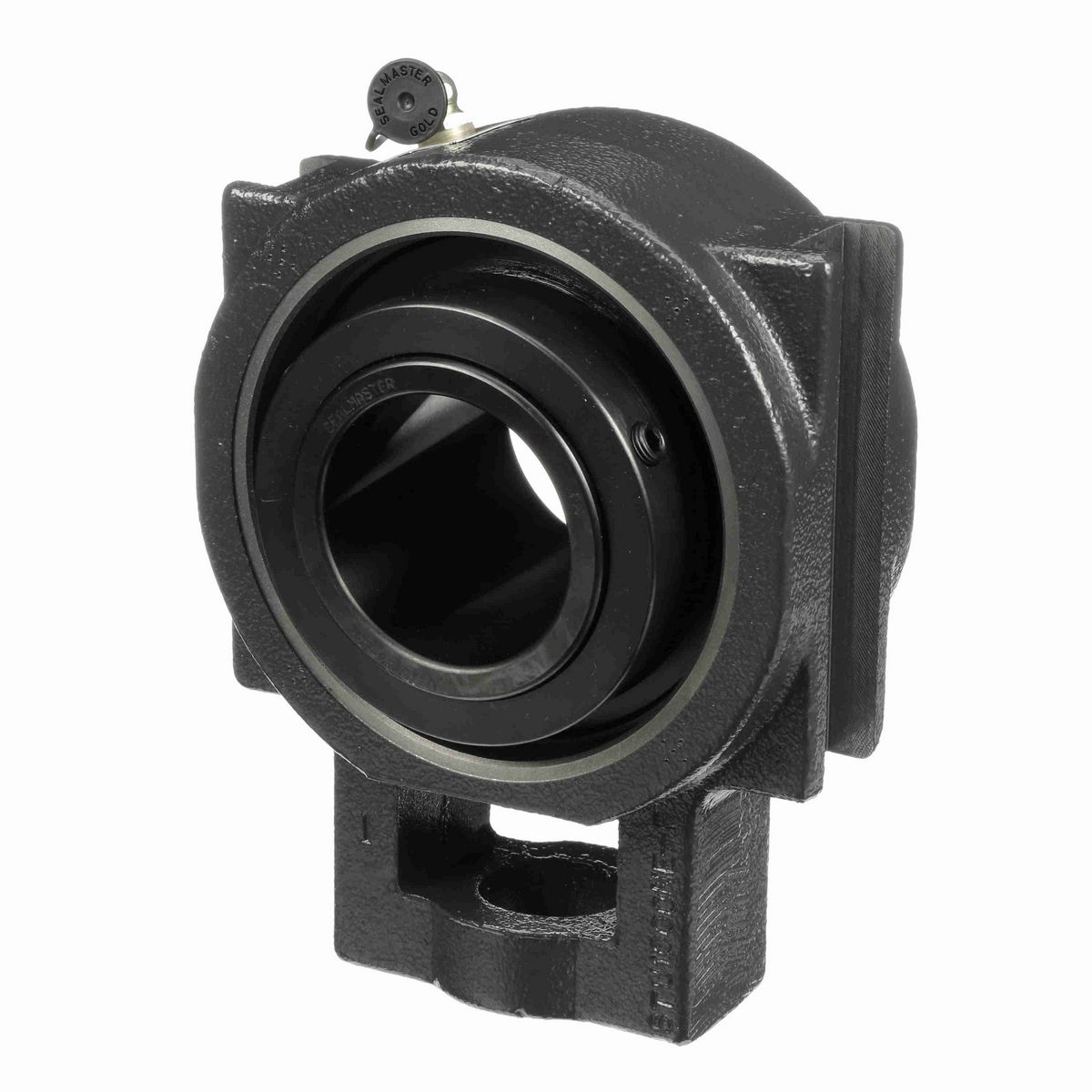 Sealmaster Mounted Cast Iron Wide Slot Take Up Spherical Roller - 52100 Bearing Steel, Black Oxided - Collar Mount Lock - USTU5000-207