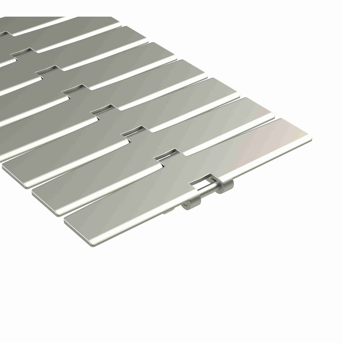 Rexnord 881TAB Side-flexing Solid Top, Material: Carbon Steel, Width: 7.5in, Pitch: 1.5in - 765.91.72