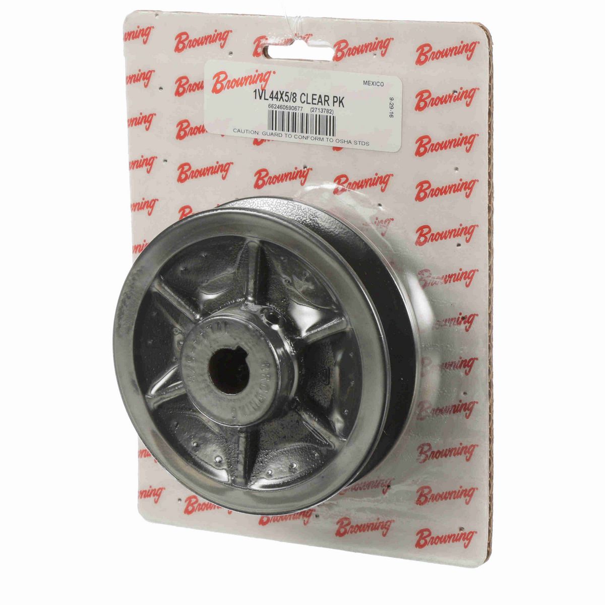 Browning 1 Groove Cast Iron Finish Bore FHP Variable Pitch Sheave Clear Pack - 1VL44X5/8 CLEAR PK