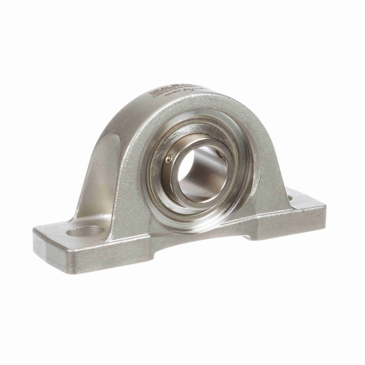Sealmaster Mounted Stainless Steel Two Bolt Pillow Block Ball Bearing - 52100 Bearing Steel, Phosphorus Nickel Coated - Setscrew Lock - Corrosion Resistant - Reduced Maintenance - Lubed for Life - CRPS-PN19 RMW