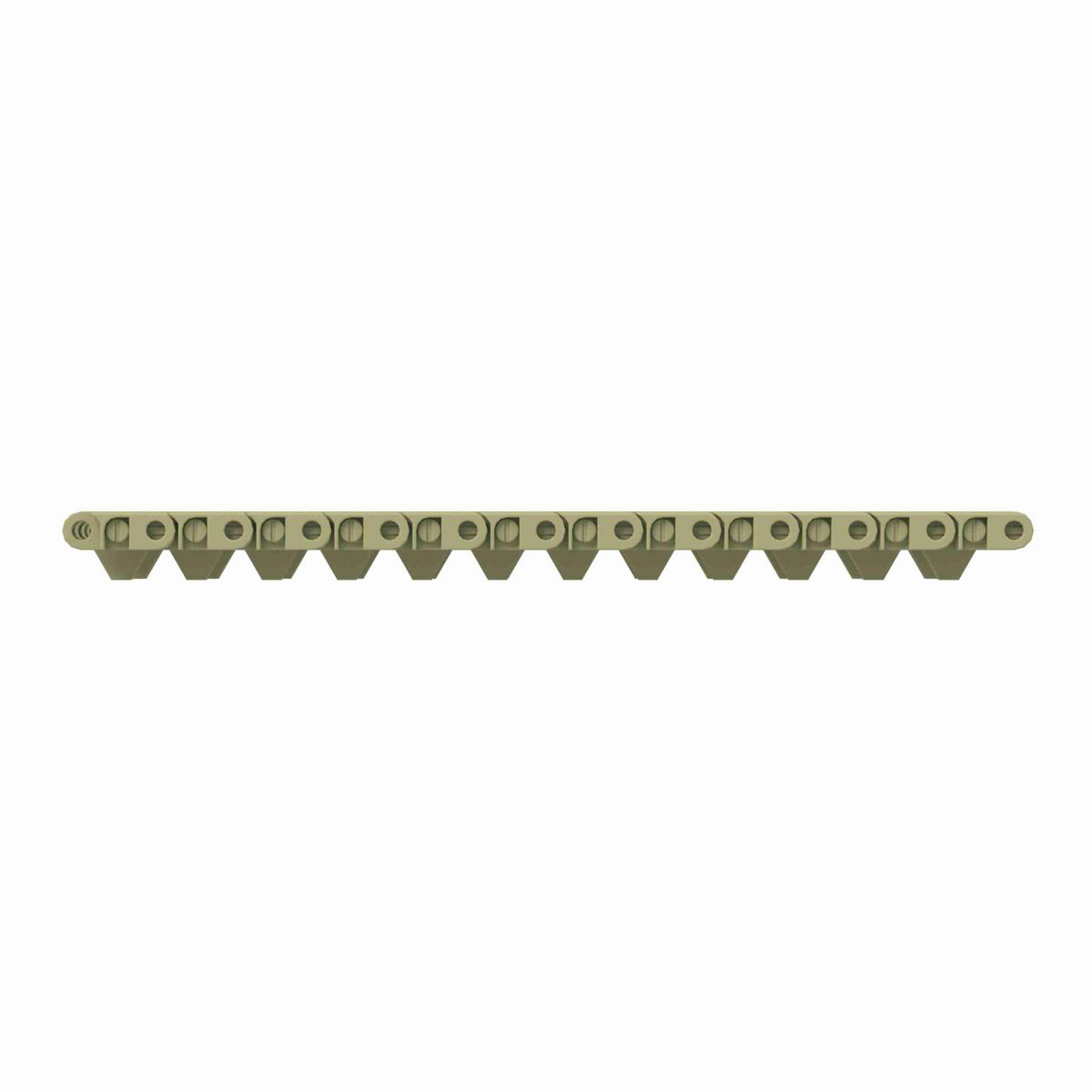 Rexnord 7705DTS Straight Running DTS®, Material: Green Abrasion Resistant Polyamide, Width: 4.5in, Pitch: 1in - 81431301