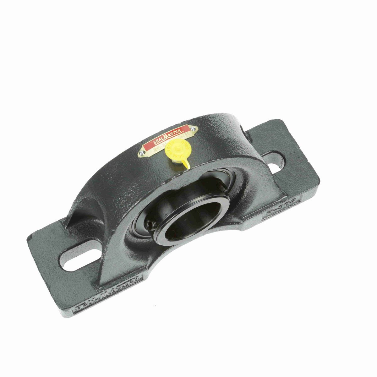 Sealmaster Mounted Cast Iron Two Bolt Pillow Block Ball Bearing - 52100 Bearing Steel, Black Oxided - Double Setscrew Lock - MPD-31