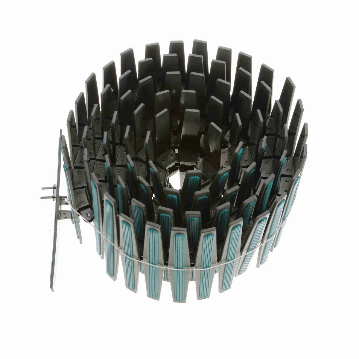 System Plast 1873TAB VG Side-flexing SuperGrip™, Material: Gray Low Friction, Width: 12in, Pitch: 1.5in - LFG1873TAB-K1200VG