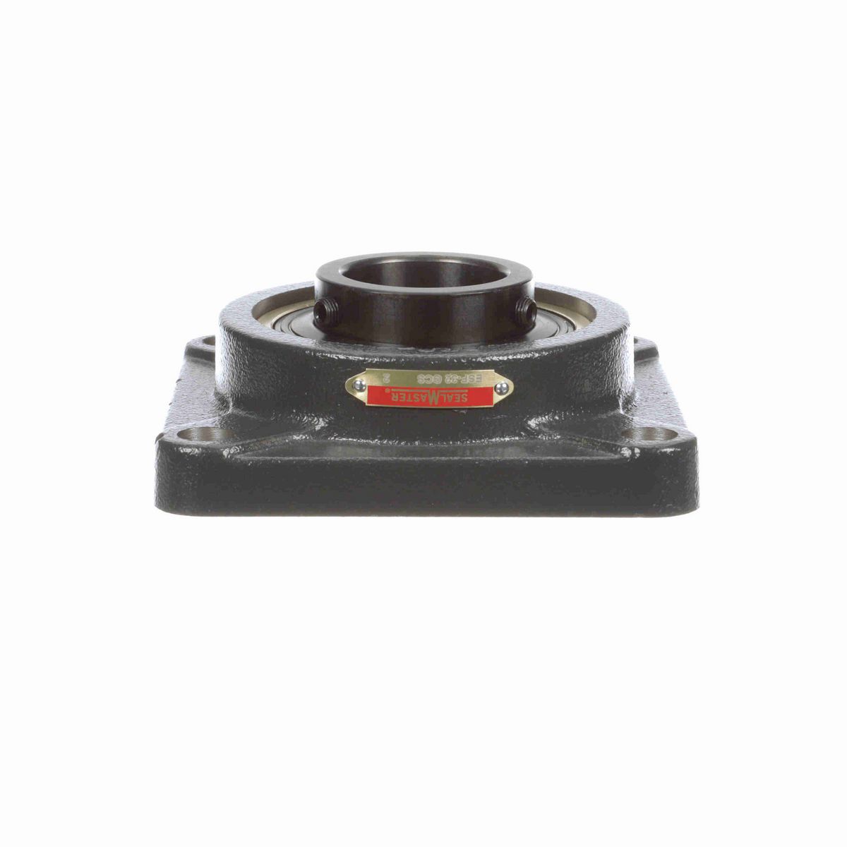 Sealmaster Mounted Cast Iron Four Bolt Flange Ball Bearing - 52100 Bearing Steel, Black Oxided - Setscrew Lock - High Temperature - ESF-32 GCS