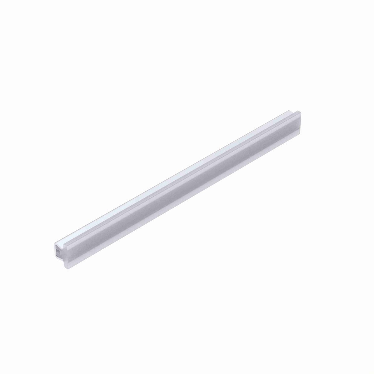 System Plast Wide Flat Guide Rail: 1"W X 0.69"H X 240"L White UHMW-PE - VG-SSWF-20