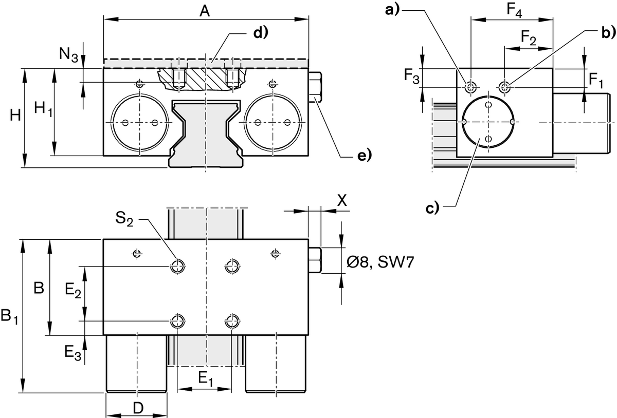 Зажимной блок Bosch Rexroth MKS 3505 AR & [R181034060]