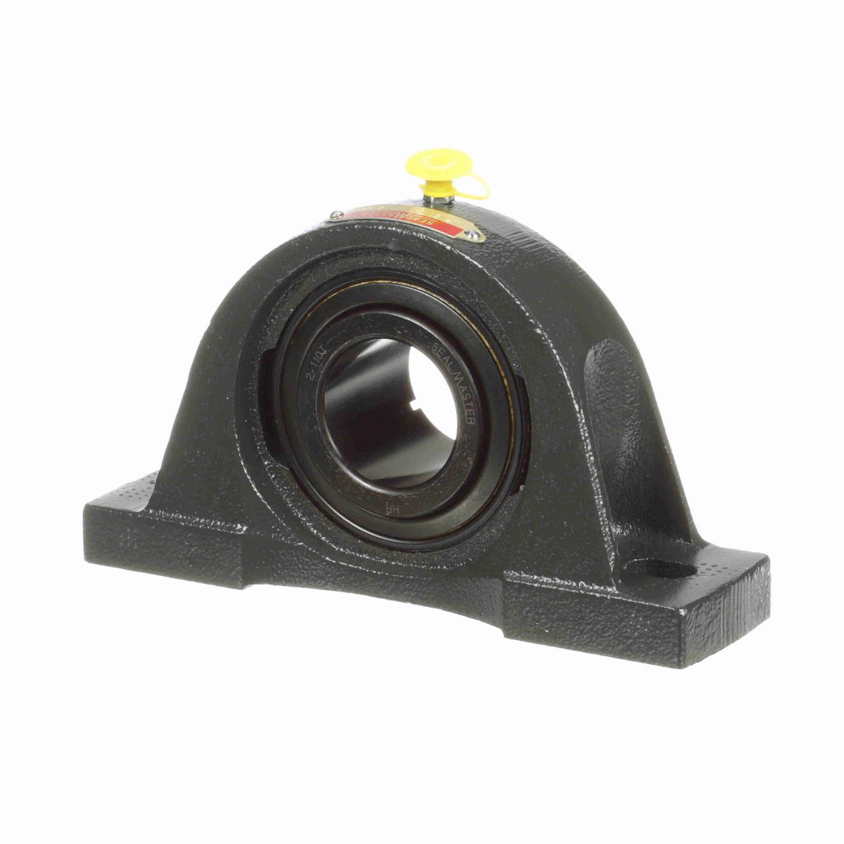 Sealmaster Mounted Cast Iron Two Bolt Pillow Block Ball Bearing - 52100 Bearing Steel, Black Oxided - Concentric Lock - NP-26T
