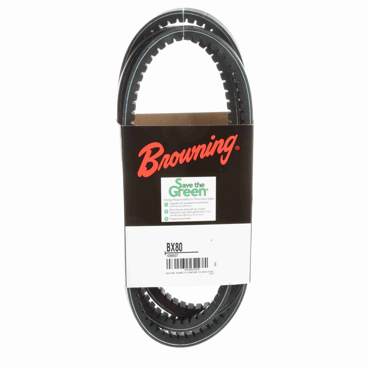 Browning EPDM Notched Belt 98% Efficient - BX80