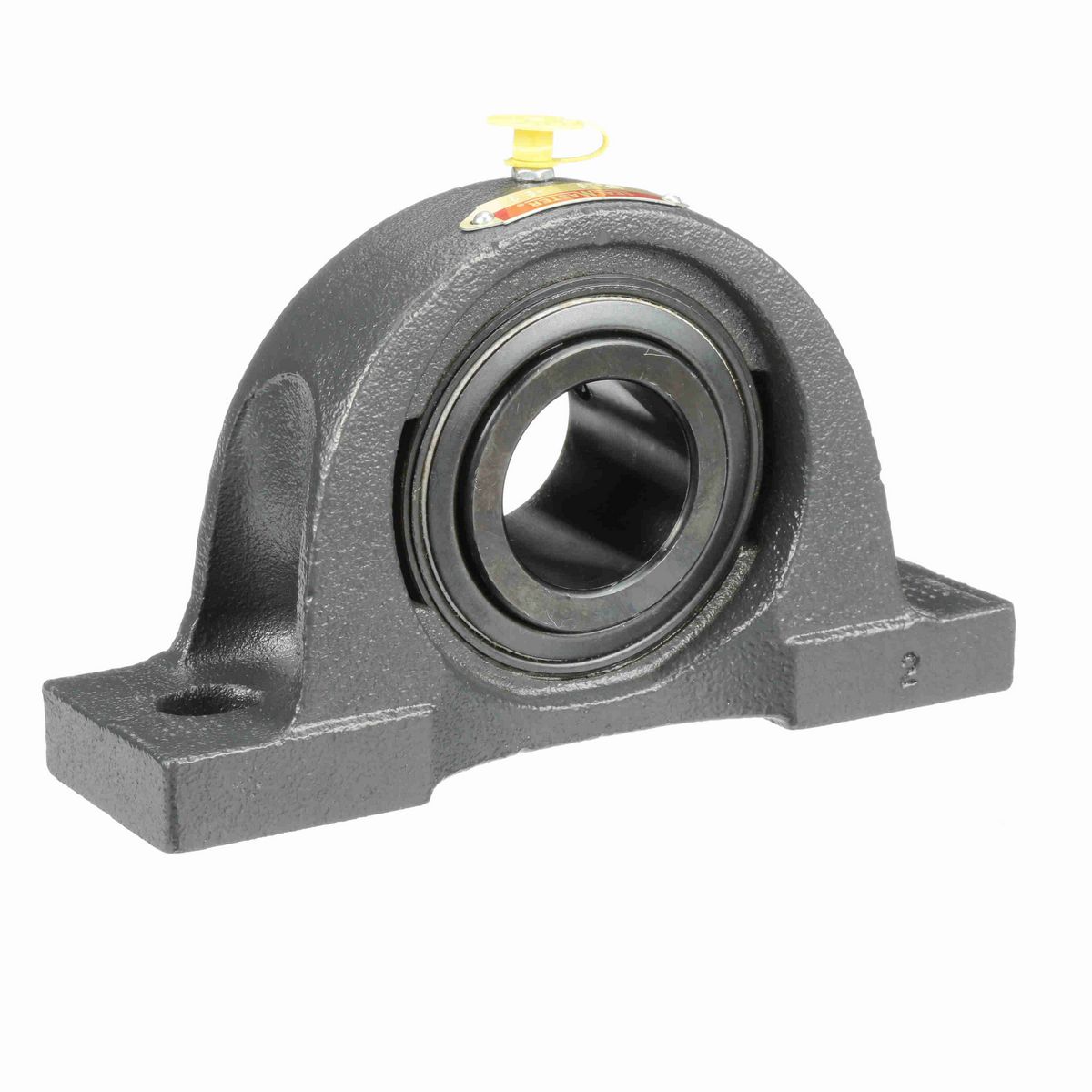 Sealmaster Mounted Cast Iron Two Bolt Pillow Block Ball Bearing - 52100 Bearing Steel, Black Oxided - Setscrew Lock - NP-26