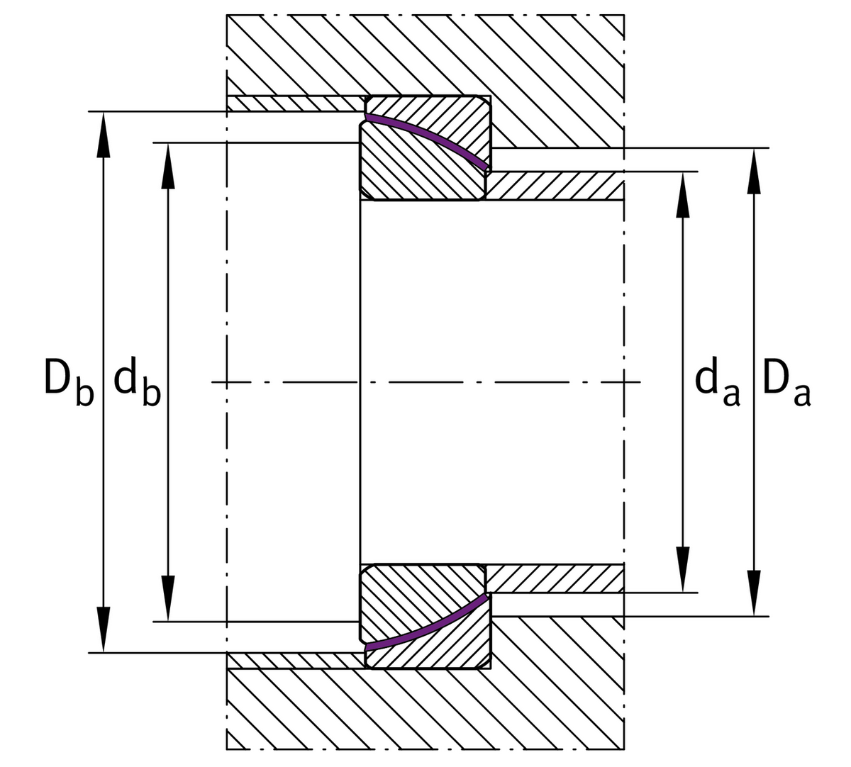 Сферический шарнирный подшипник INA GE190-SW