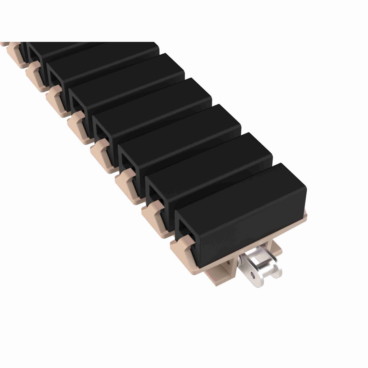 Rexnord 1873TAB SideGrip™ Side-flexing, Material: Tan Low Friction, Width: 3.75in, Pitch: 1.5in - 81426256
