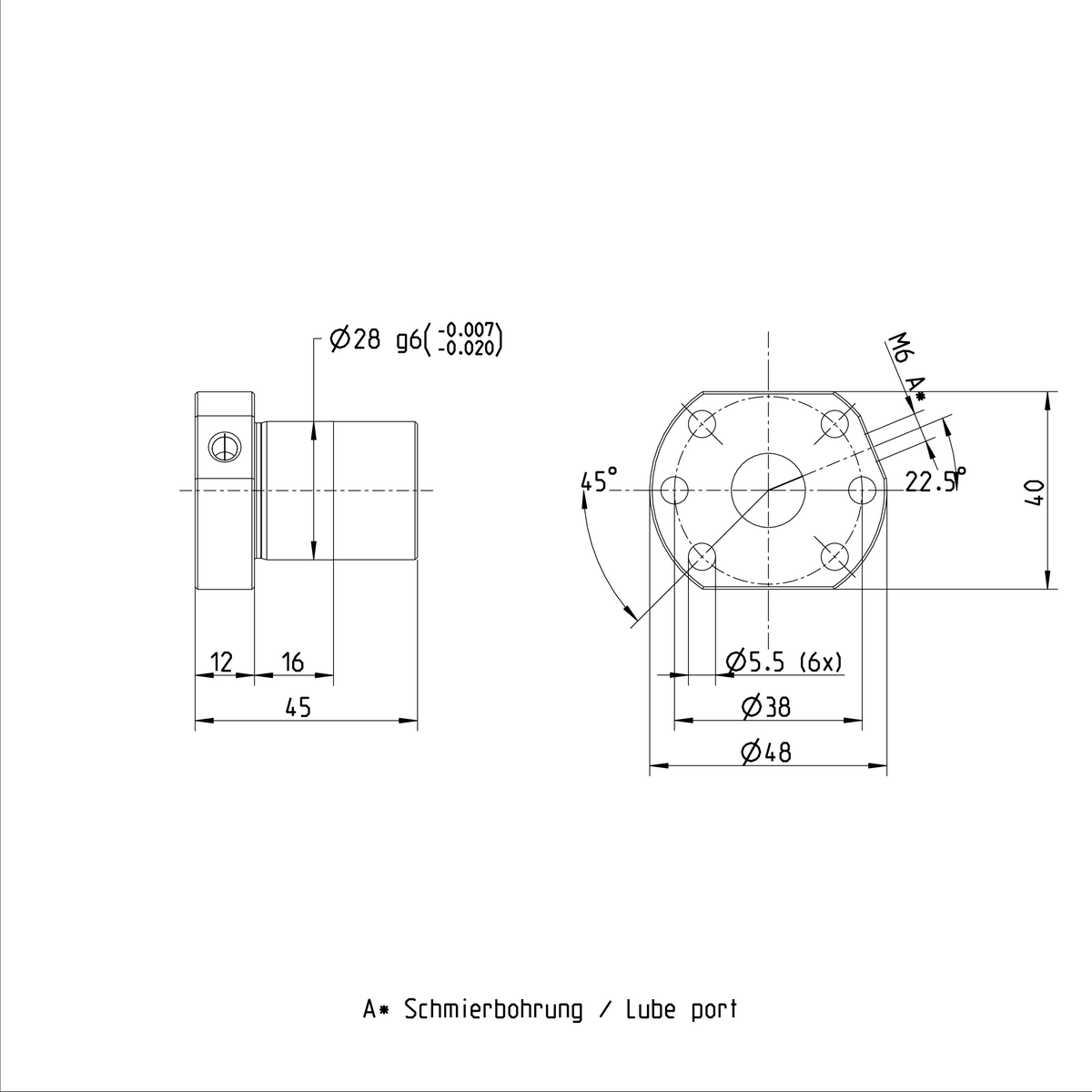 Одинарная гайка с фланцем Bosch Rexroth FEM-E-B 16X10RX3-3 [R150204083]