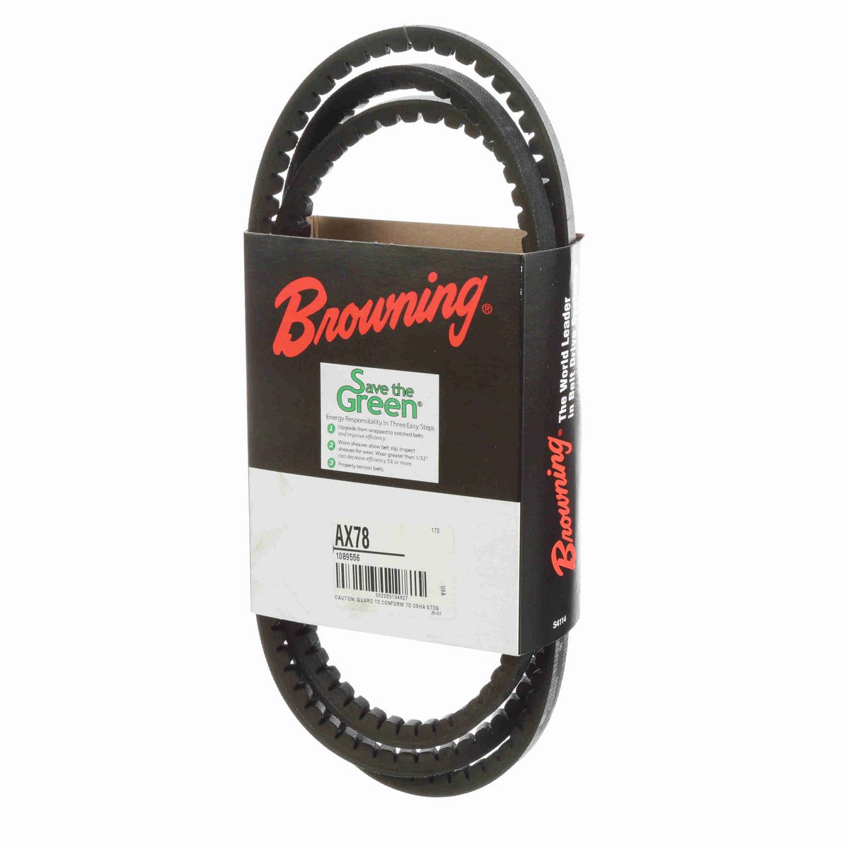 Browning EPDM Notched Belt 98% Efficient - AX78
