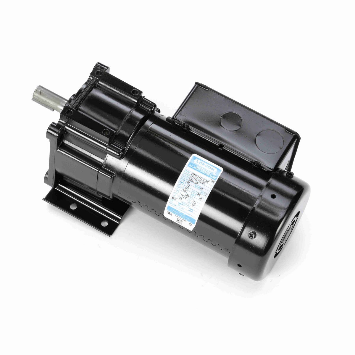 LEESON Parallel Shaft Gearmotor, 0.17 HP, 3 Ph, 60 Hz, 208-230 V, 90 RPM, 38 Frame, TEFC - M1145125.00