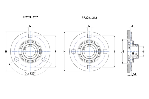 Фланцевый подшипниковый узел SNR USPF209-28