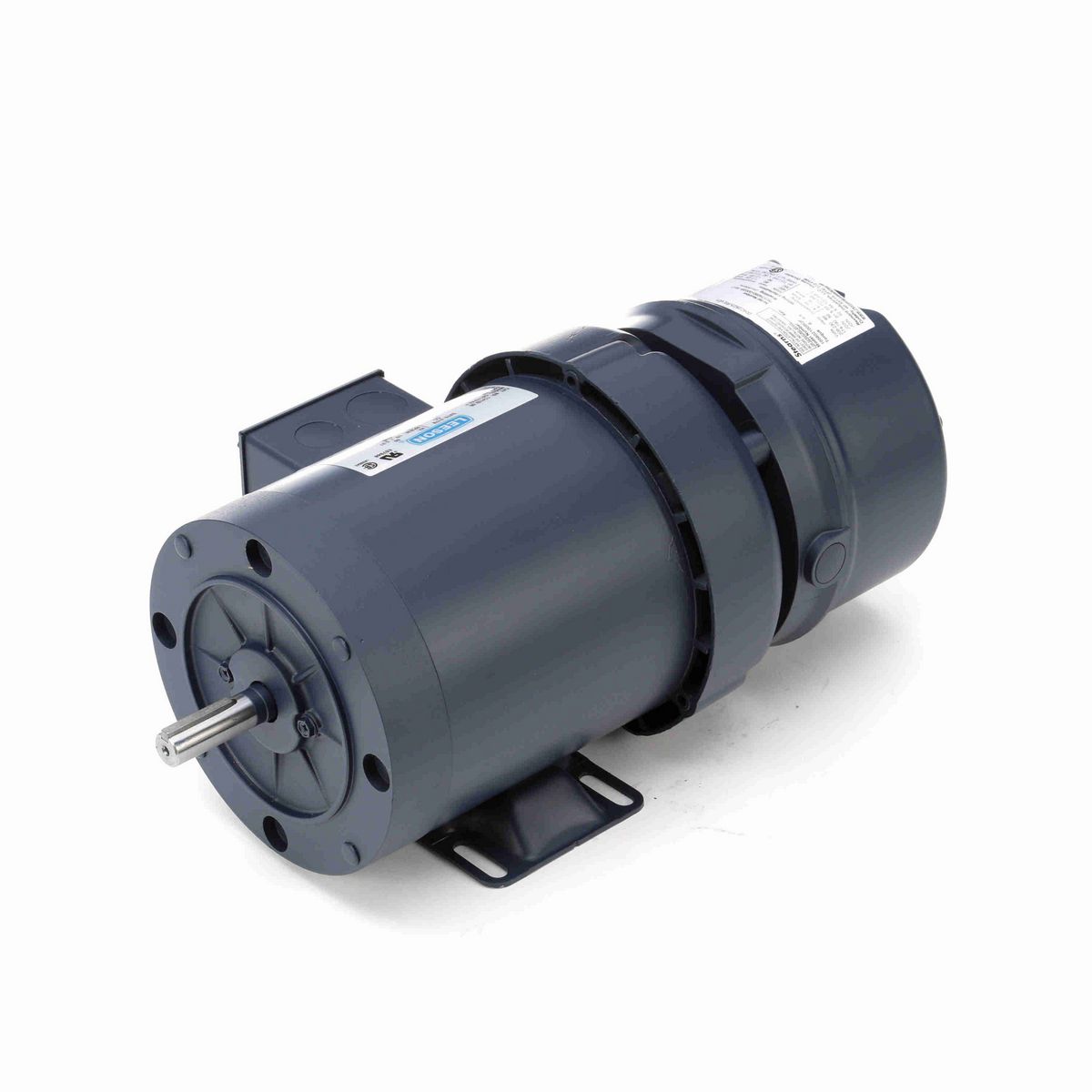 LEESON Brake Motor, 0.50 HP, 3 Ph, 60 Hz, 230/460 V, 1200 RPM, 56C Frame, TEFC - 114152.00