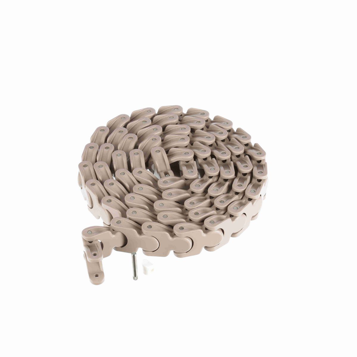 System Plast 1702 Side-flexing Solid Top, Material: Tan Low Friction, Width: 53.1mm, Pitch: 50mm - LF1702