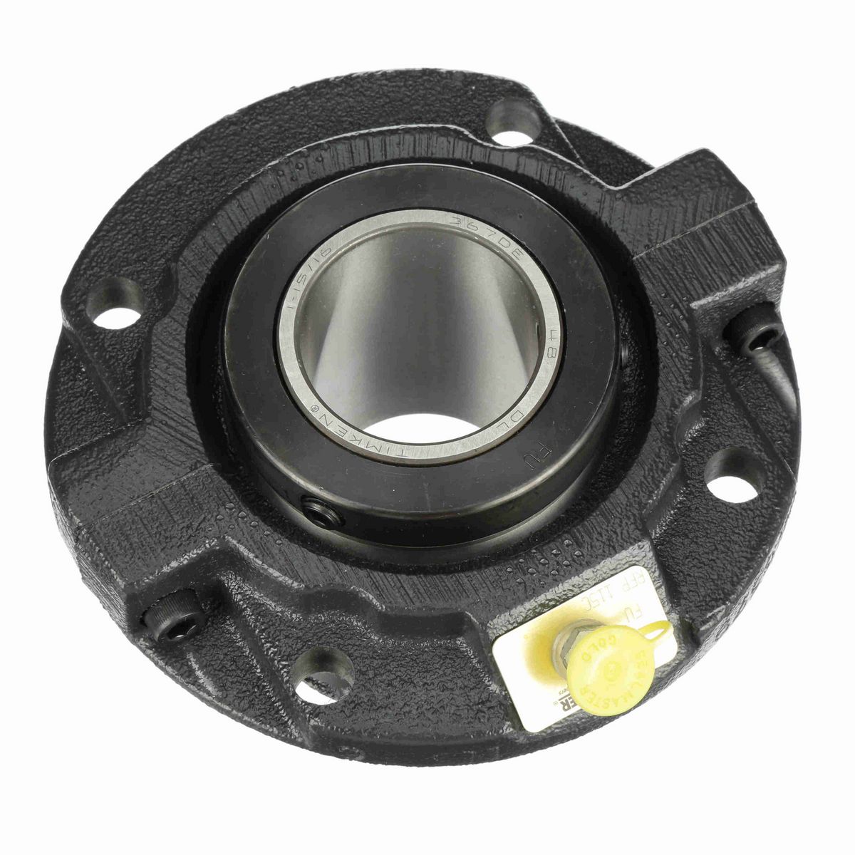 Sealmaster Mounted Cast Iron Piloted Flange Tapered Roller - 52100 Bearing Steel - Double Collar Mount Lock - RFP 115C