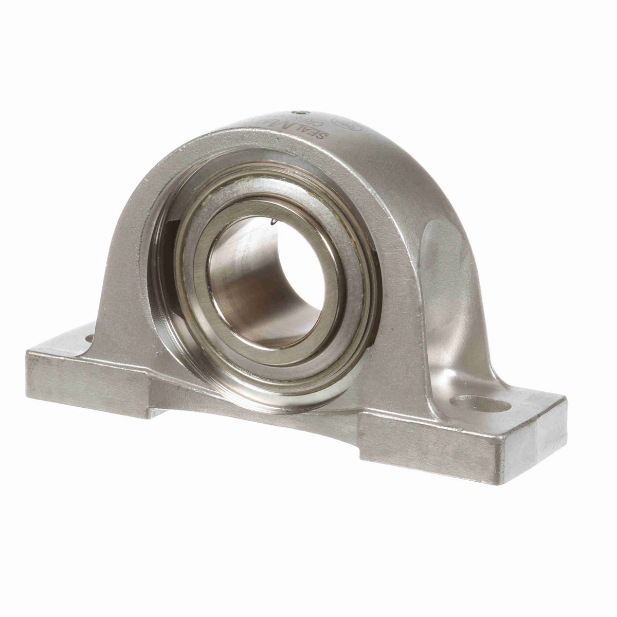 Sealmaster Mounted Stainless Steel Two Bolt Pillow Block Ball Bearing - 52100 Bearing Steel, Phosphorus Nickel Coated - Setscrew Lock - Corrosion Resistant - Reduced Maintenance - Lubed for Life - CRPS-PN209 RMW