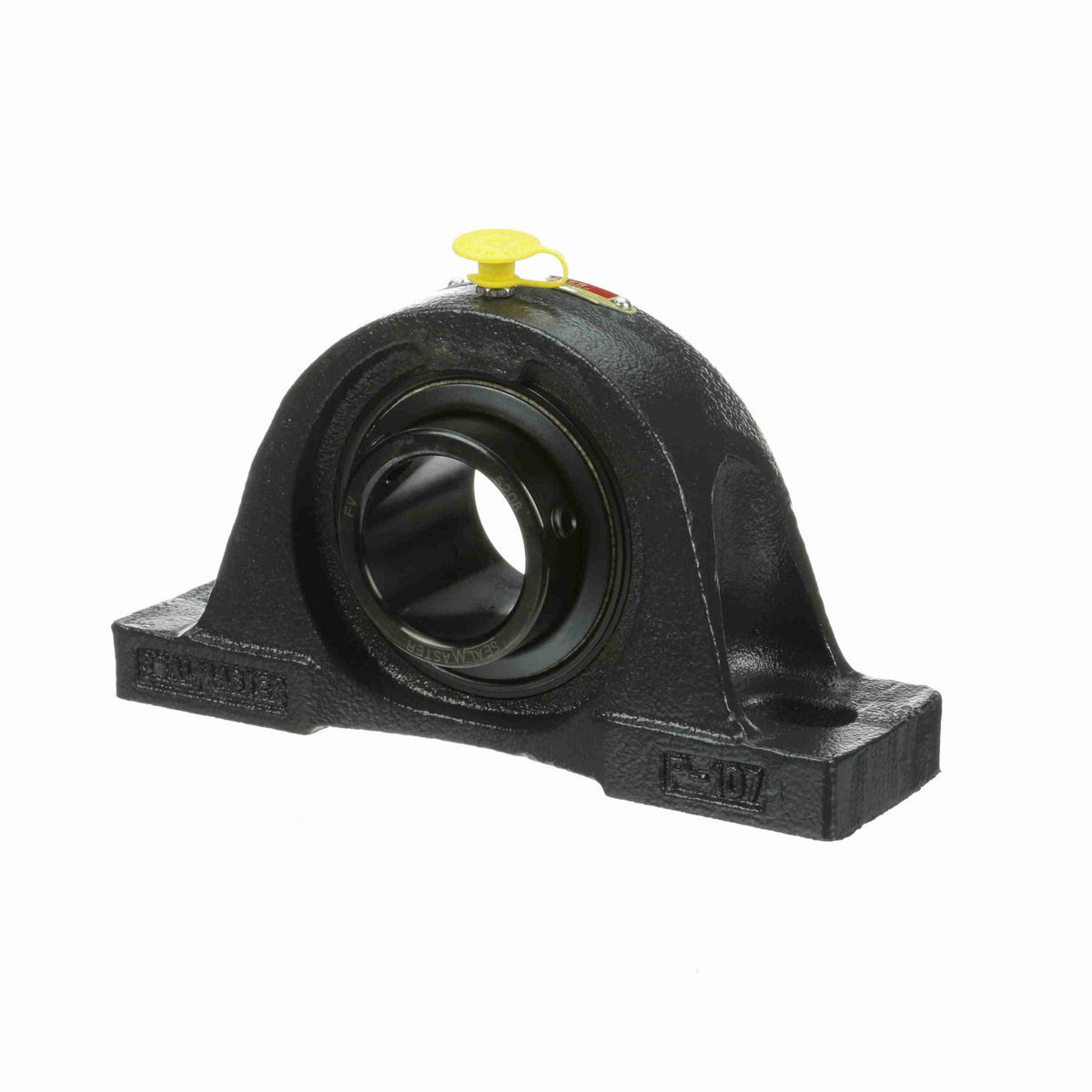 Sealmaster Mounted Cast Iron Two Bolt Pillow Block Ball Bearing - 52100 Bearing Steel, Black Oxided - Setscrew Lock - NP-208