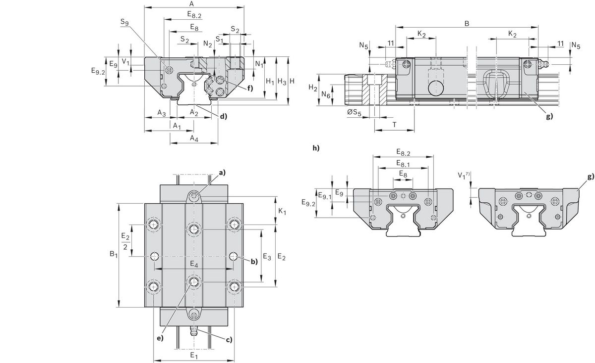 Роликовая каретка из углеродистой стали Bosch Rexroth RWD-065-FLS-C3-S-2 [R18536312X]