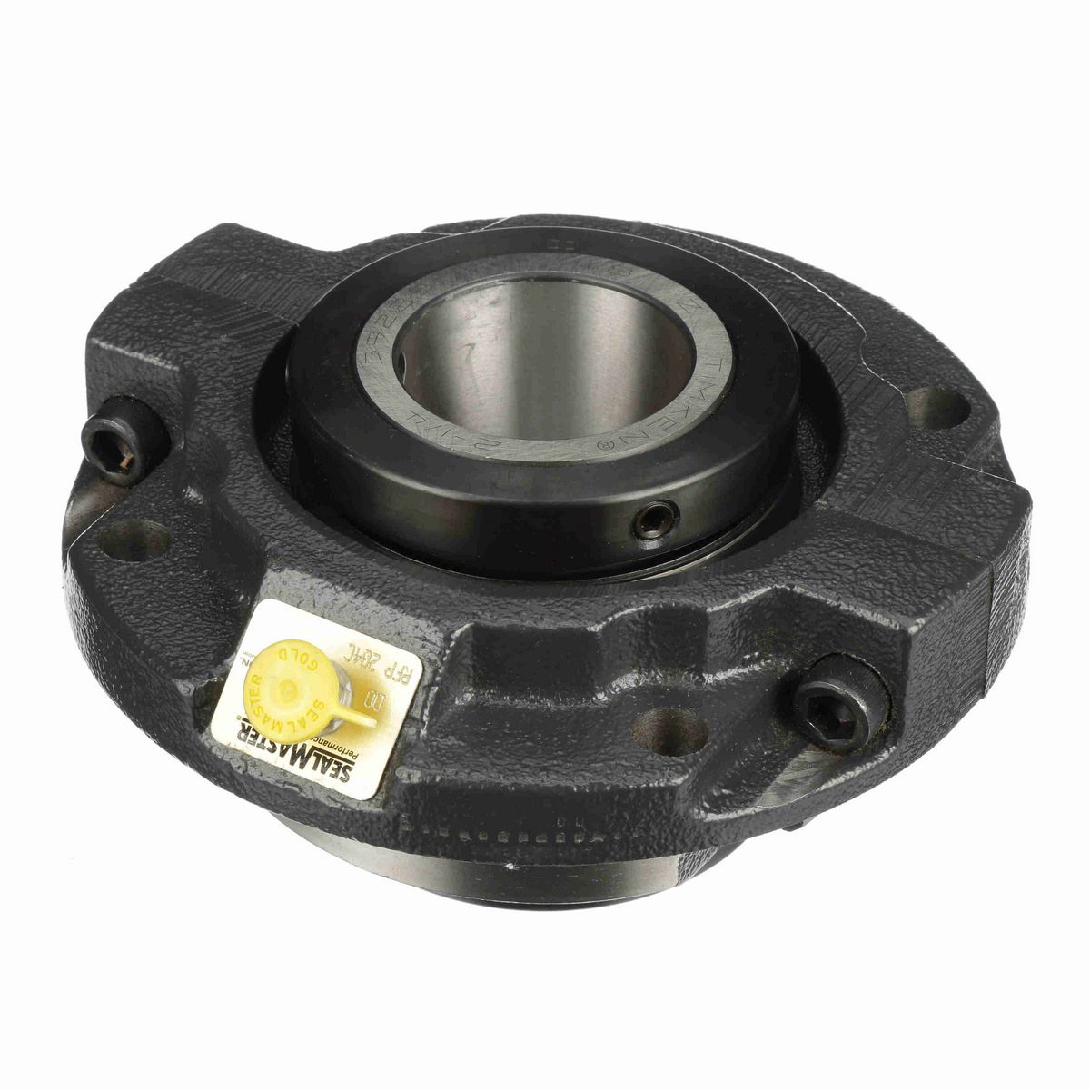 Sealmaster Mounted Cast Iron Piloted Flange Tapered Roller - 52100 Bearing Steel - Double Collar Mount Lock - RFP 204C