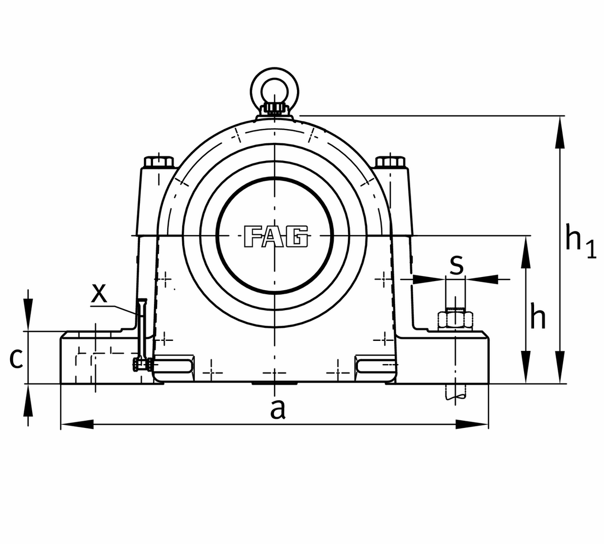 Стационарный корпус FAG LOE218-N-AL-L