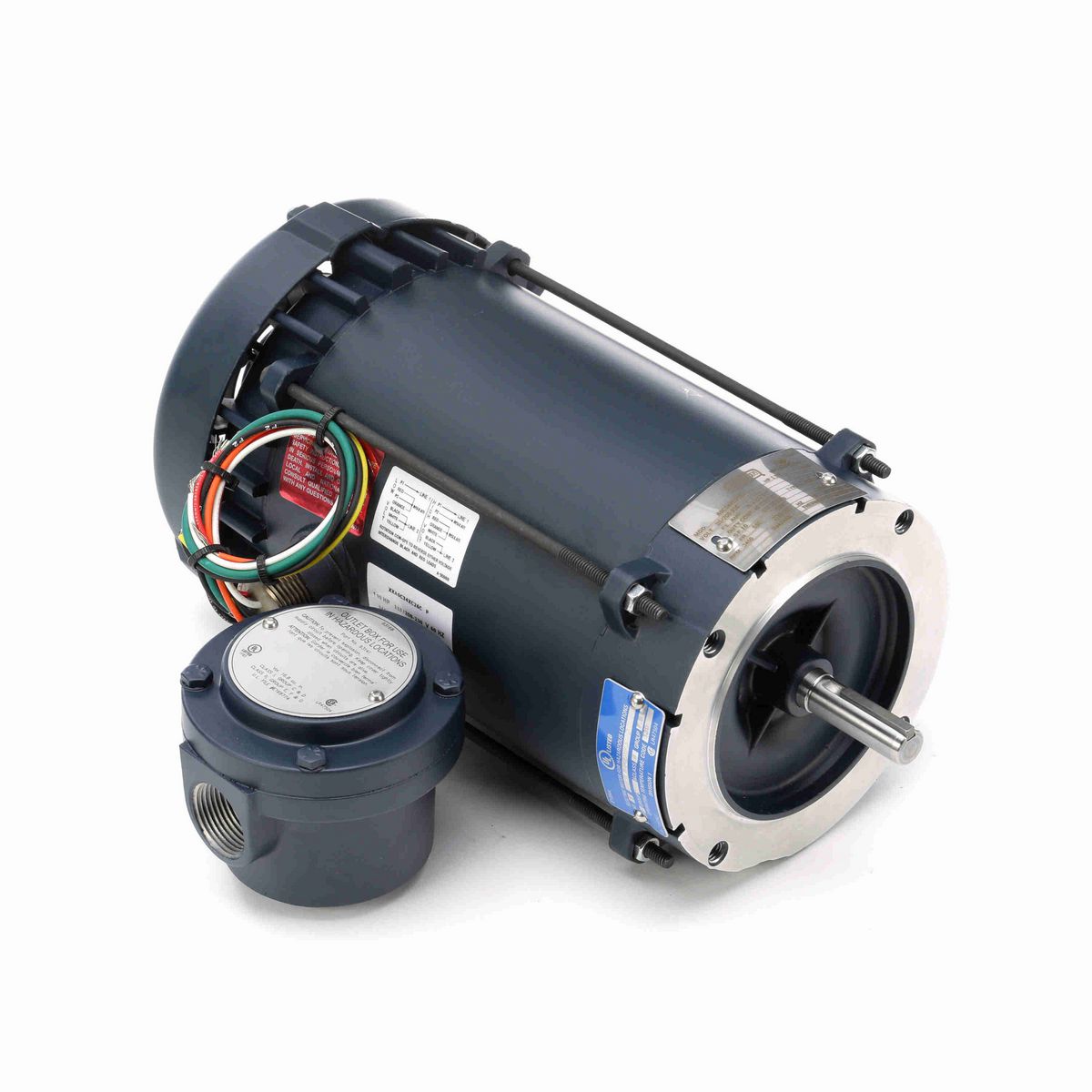 LEESON Explosion Proof Motor, 1.50 HP, 1 Ph, 60 Hz, 115/208-230 V, 3600 RPM, 56C Frame, EPFC - 114424.00