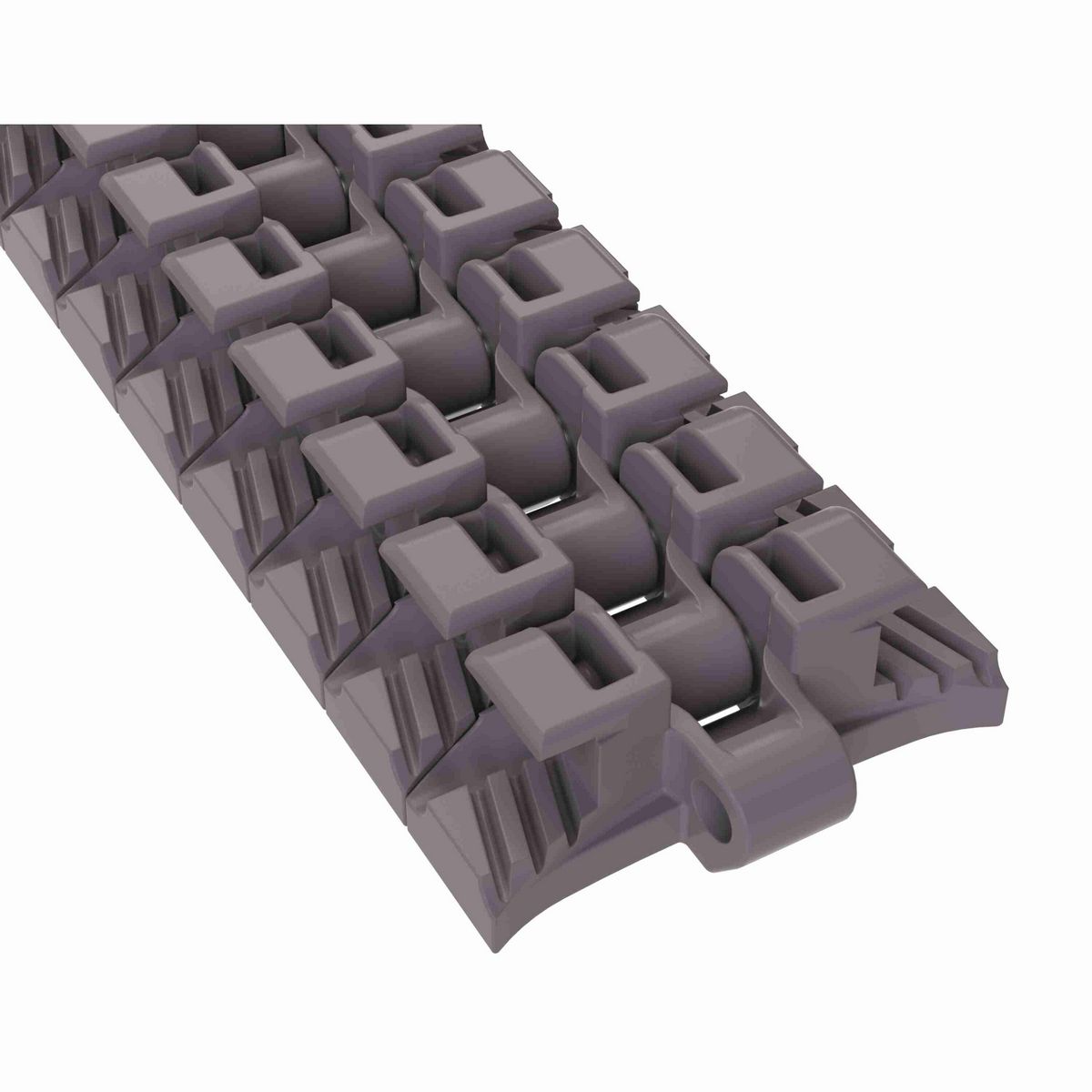 Rexnord 1055 FTTAB Side-flexing Solid Top, Material: Brown High Performance, Width: 4.5in, Pitch: 1in - 749.10.40
