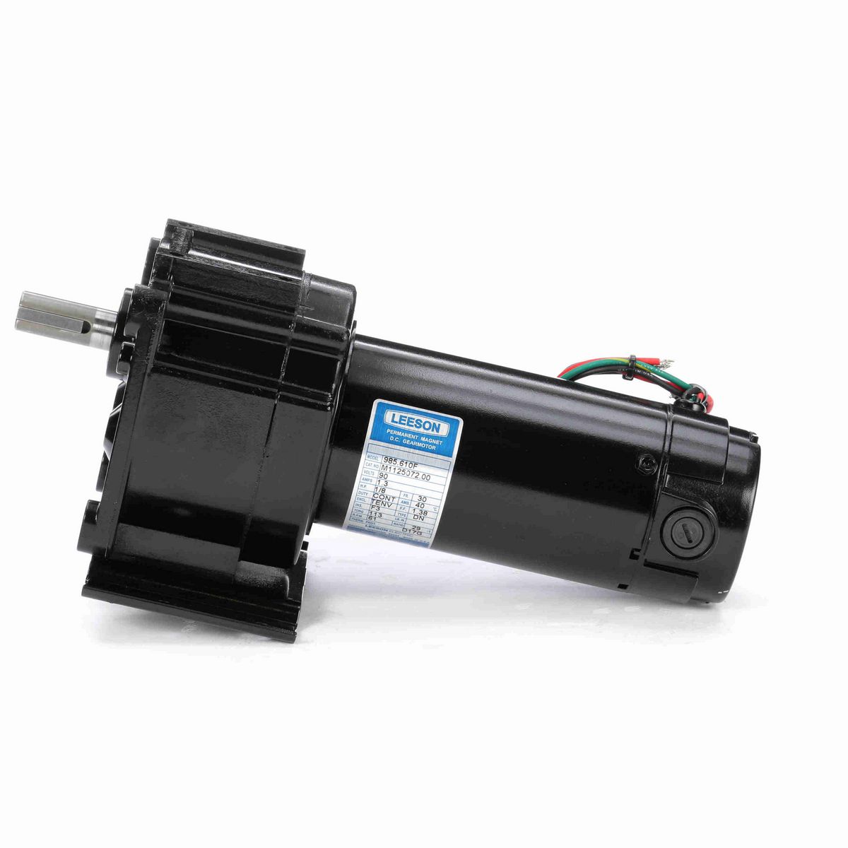 LEESON Parallel Shaft Gearmotor, 0.13 HP, 90 V, 61 RPM, 30 Frame, TENV - M1125072.00