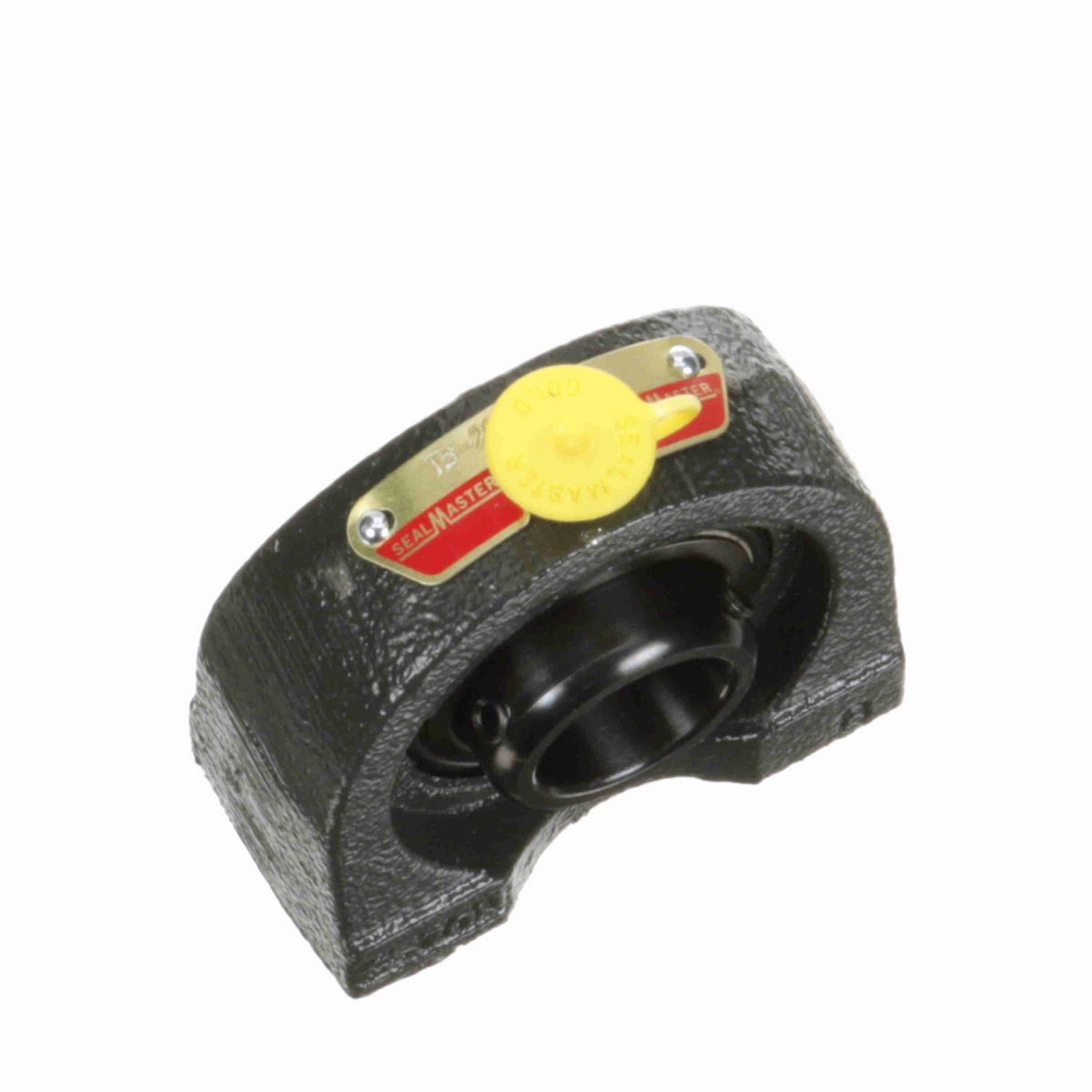 Sealmaster Mounted Cast Iron Tapped Base Pillow Block Ball Bearing - 52100 Bearing Steel, Black Oxided - Setscrew Lock - TB-205