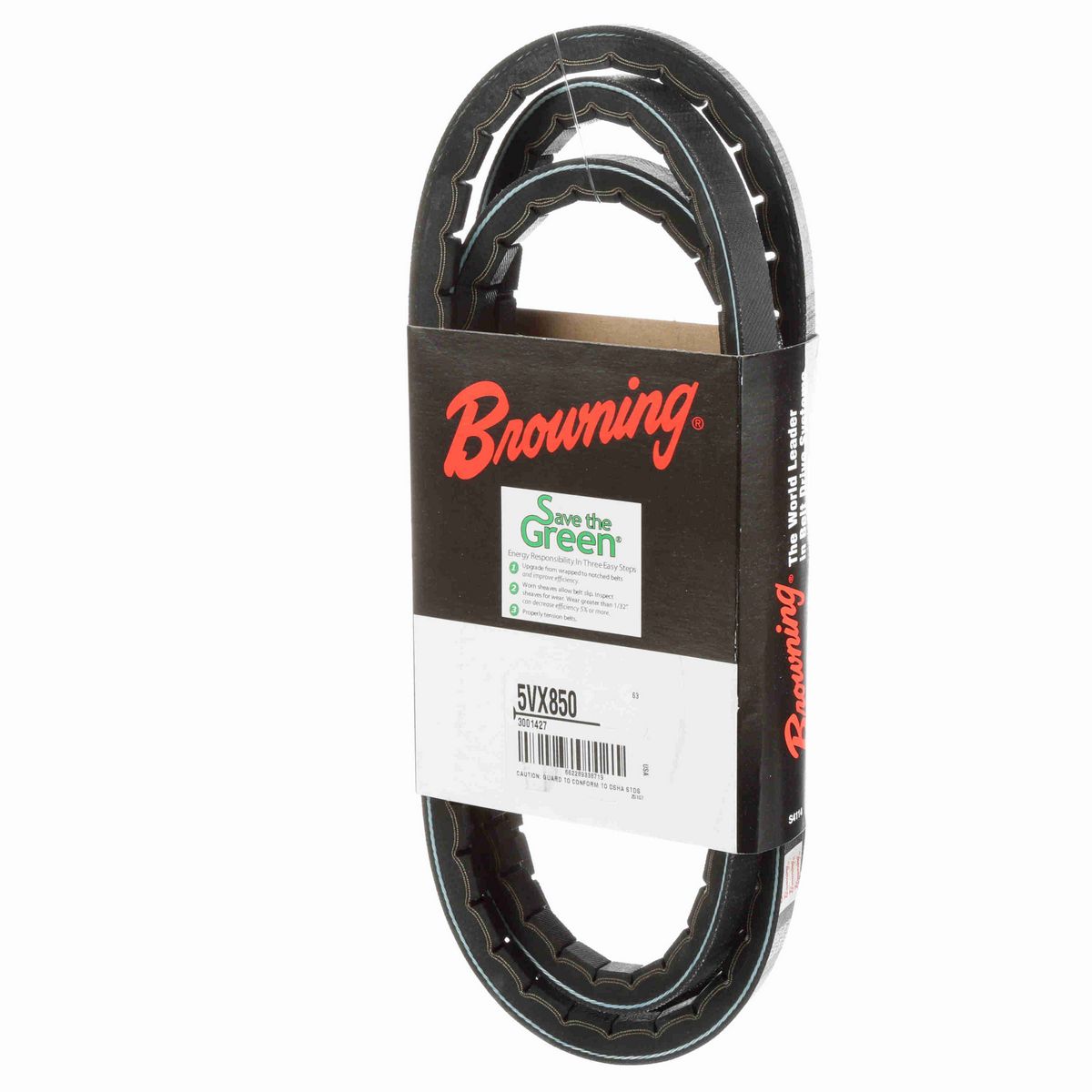 Browning EPDM Notched Belt 98% Efficient - 5VX850