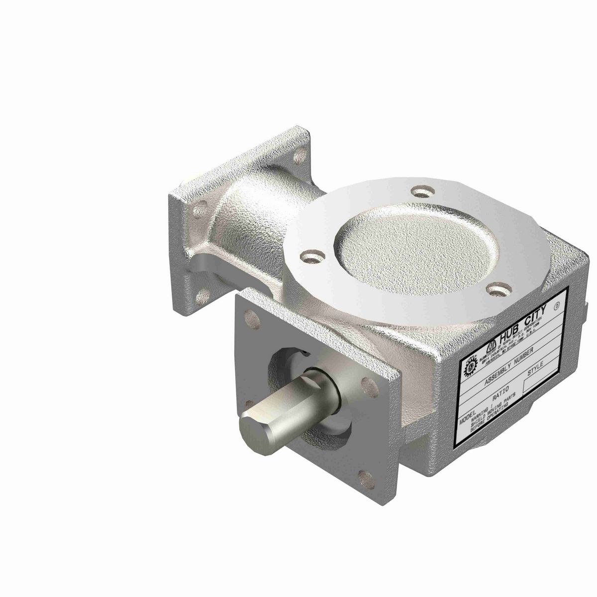 Hub City Bevel Gear Drives Aluminum Bevel Reducer - AD1 1/1 D,E SP